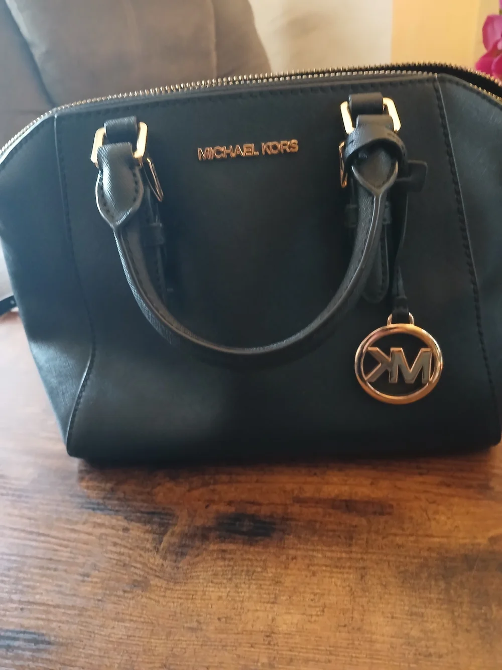Michael Kors Black Saffiano Leather Satchel